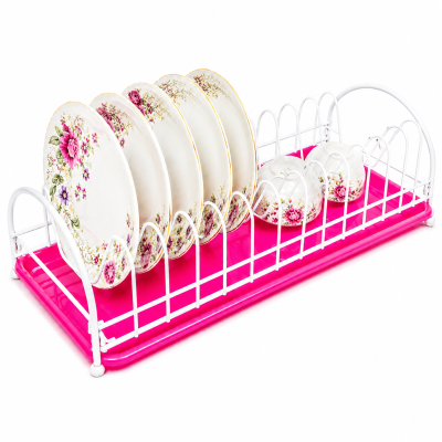 Binca Multi-Purpose Dish Rack – Elegant Steel Kitchen Dish Drainer with Removable Plastic Tray & Utensils Holder